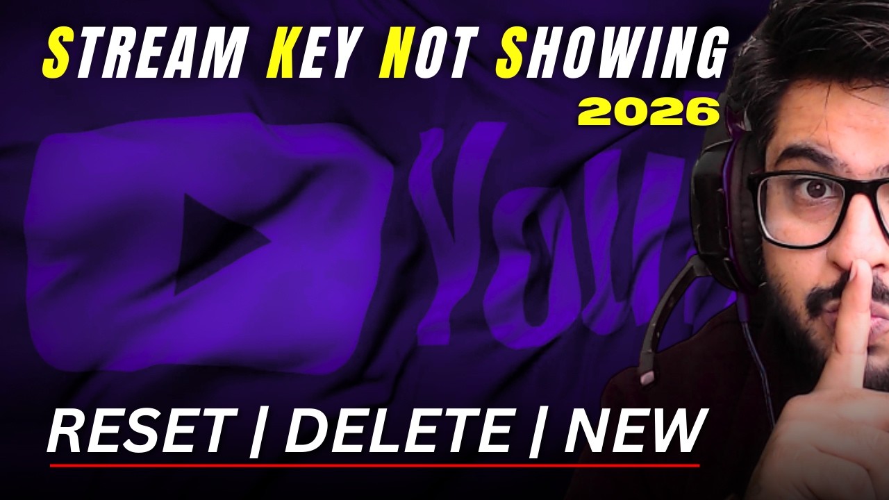 How To Get YouTube Stream Key 2026 | Not Showing? Reset & Create New Stream Key!