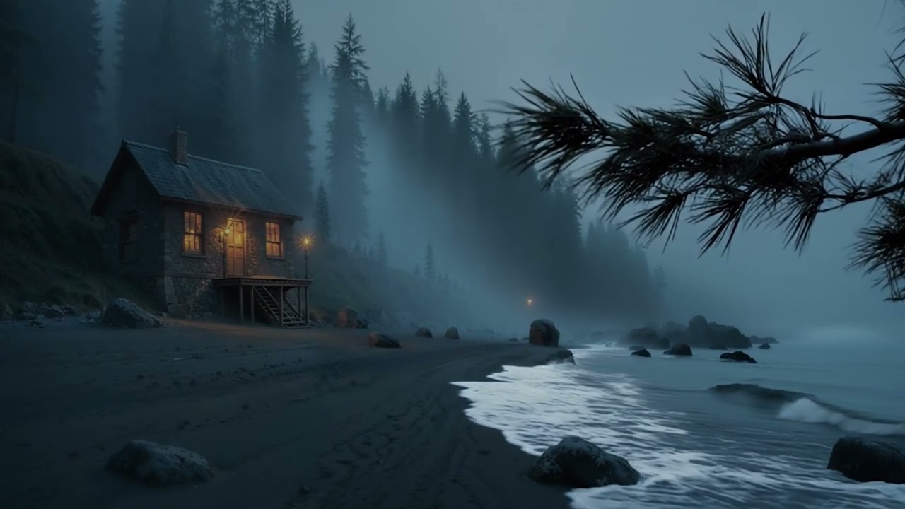 You Can Almost Smell the Rain & Sea Air | 4K Foggy Cabin Soundscape