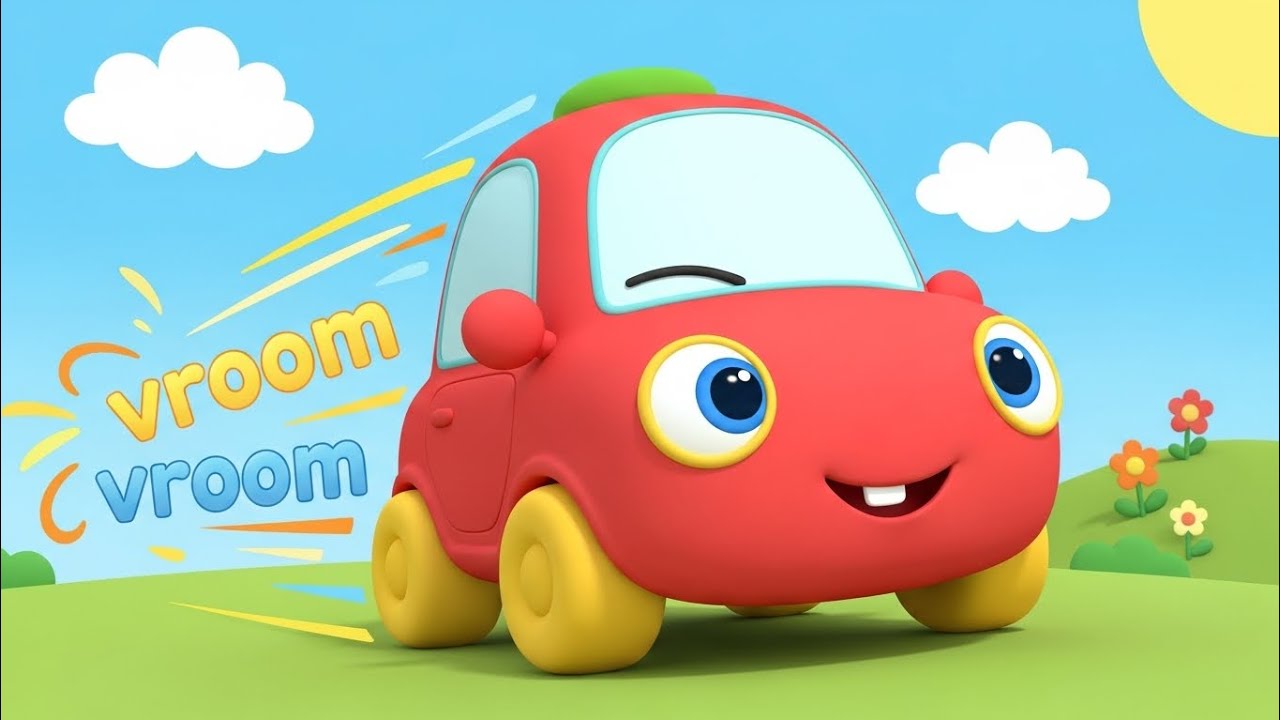 Vroom Vroom Little Car 🚗 | Fun Vehicle Nursery Rhyme for Kids | Baby Songs⭐ 