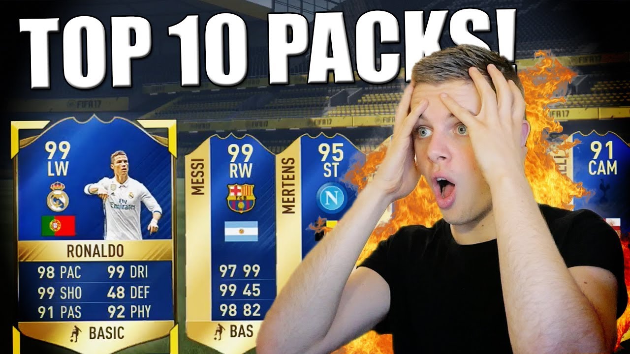 99 RONALDO & MESSI IN 1 PACK!! TOP 10 FIFA 17 PACKS!