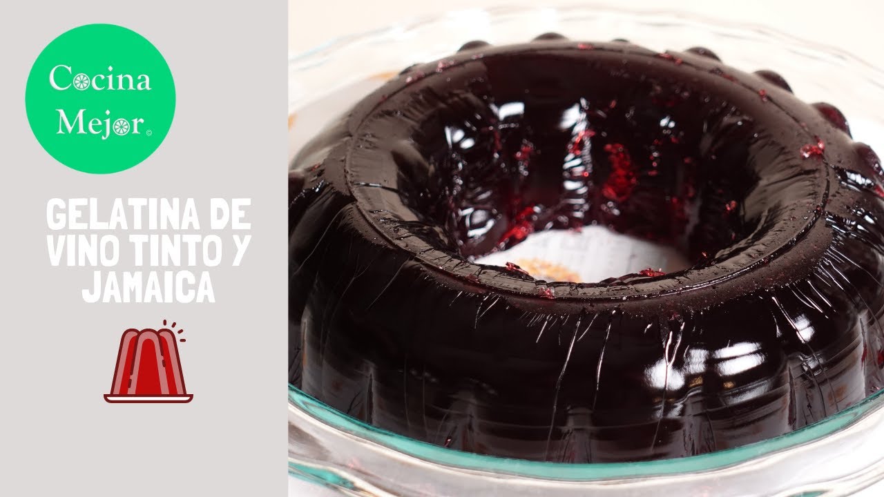 Gelatina de Vino Tinto y Jamaica