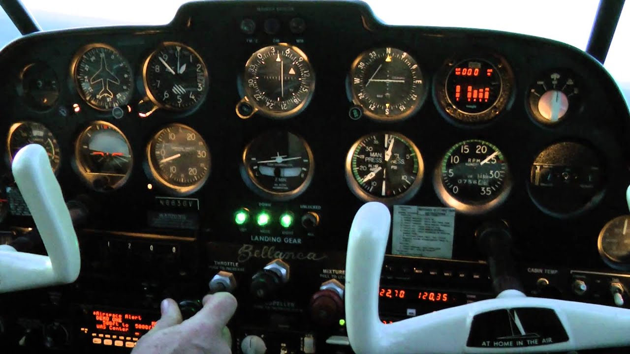 Cockpit View around the pattern in the Bellanca Super Viking at KHWY