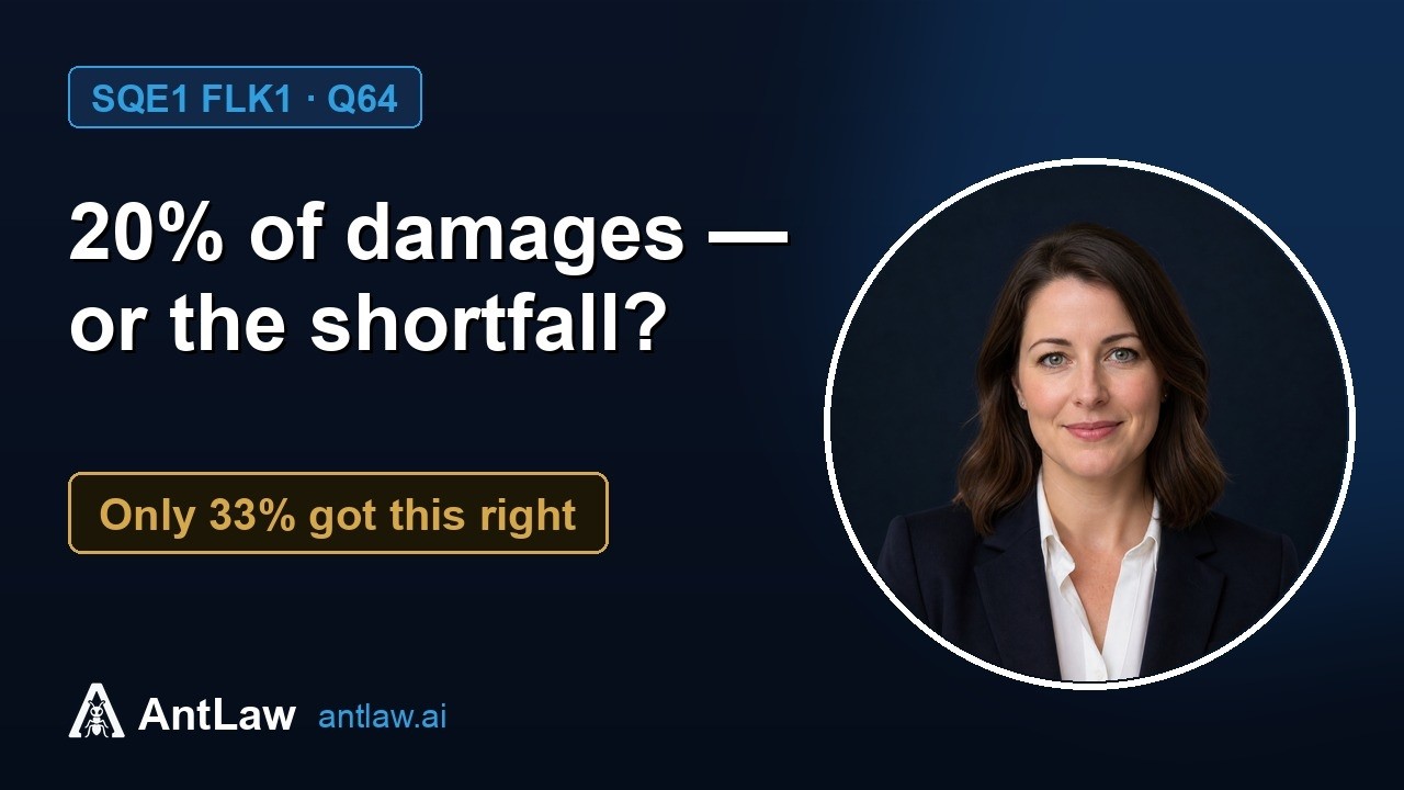 SQE1 FLK1 Q64: Dispute Resolution: damages-based agreement costs set-off