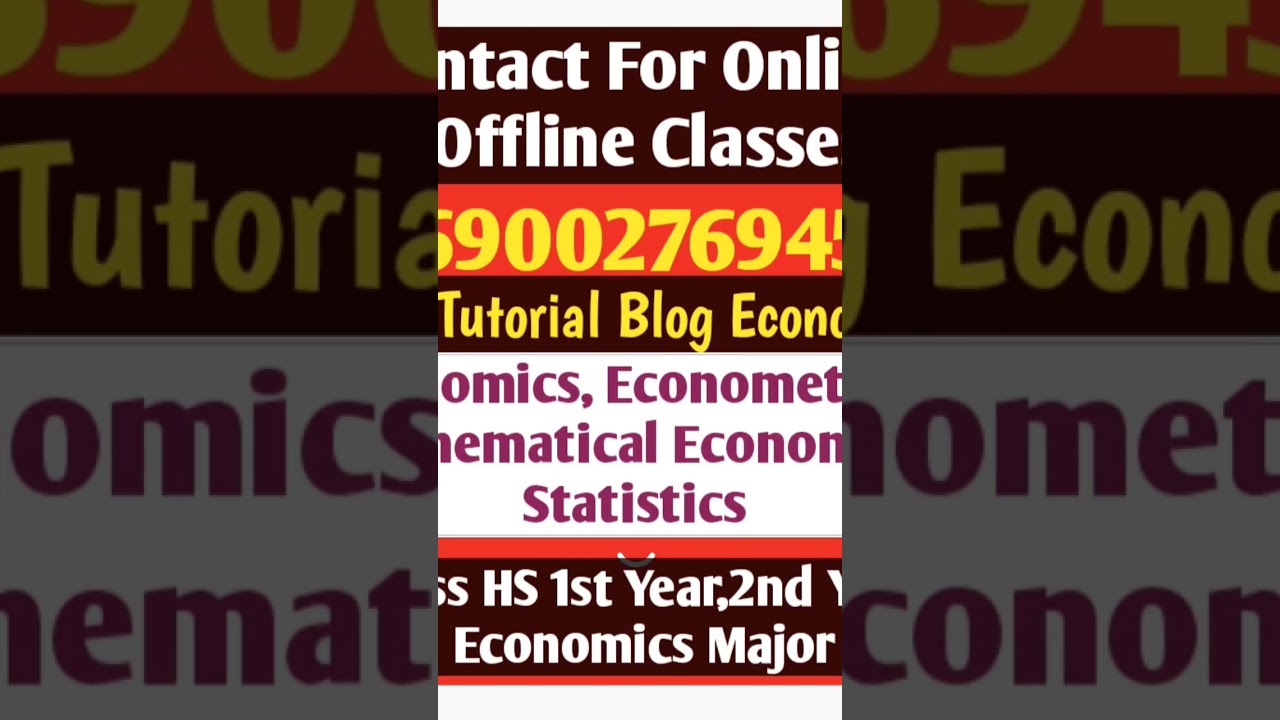 Economics classes||HS 1st year,2nd year ,Major.