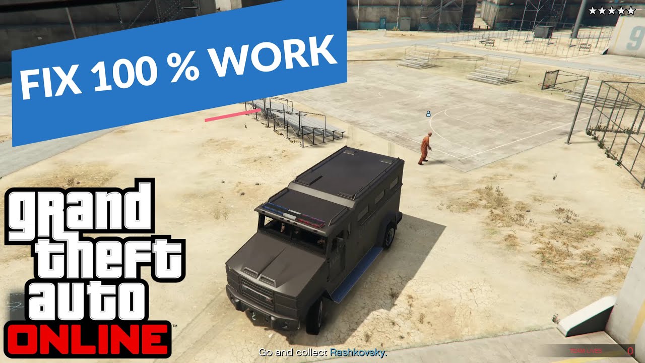 Rashkovsky won't move FIX 100% work gta online prison break