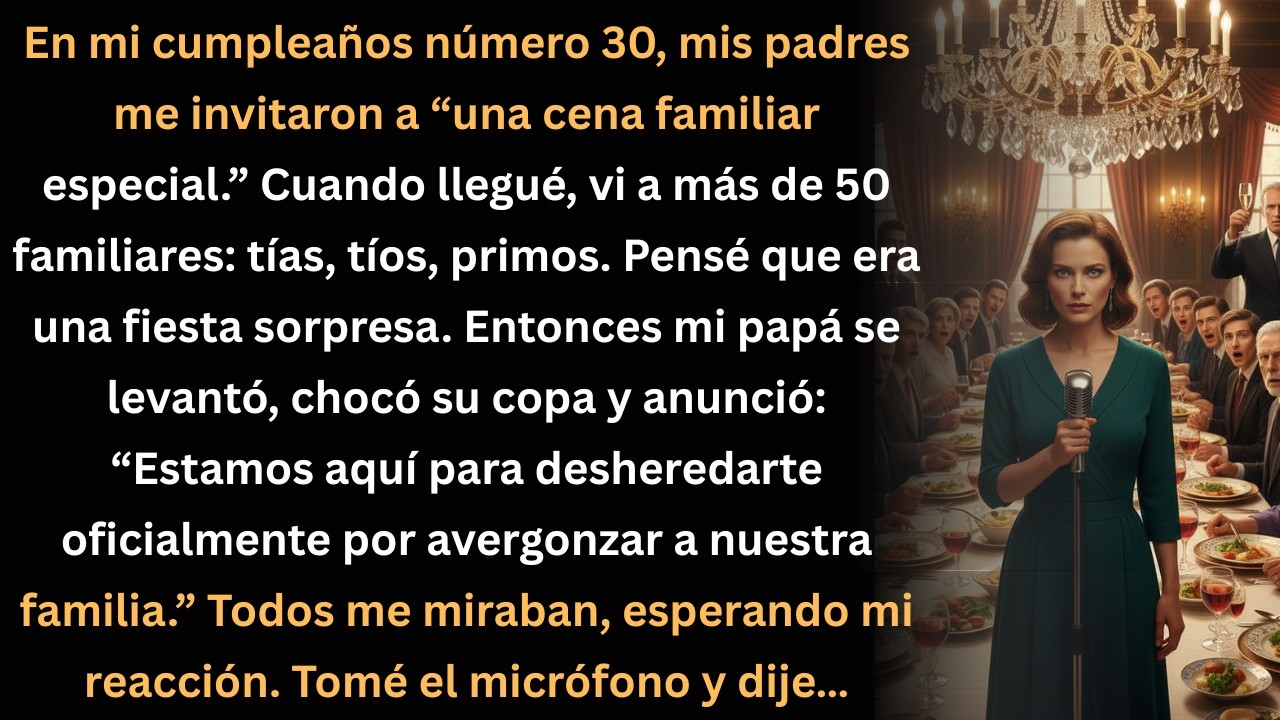 Mi cumpleaños 30 se volvió un juicio: mis padres me desheredaron frente a toda la familia.