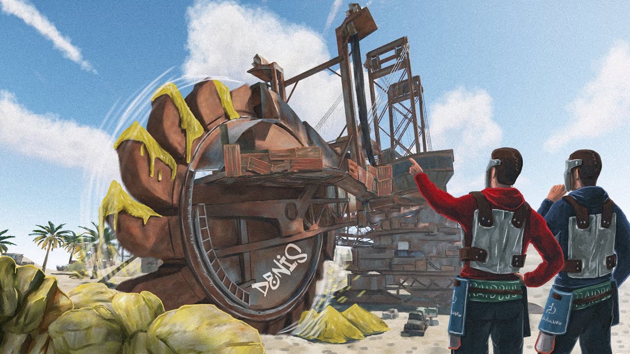 Из-за ЭКСКАВАТОРА нас пришли бабахать в Раст|Rust