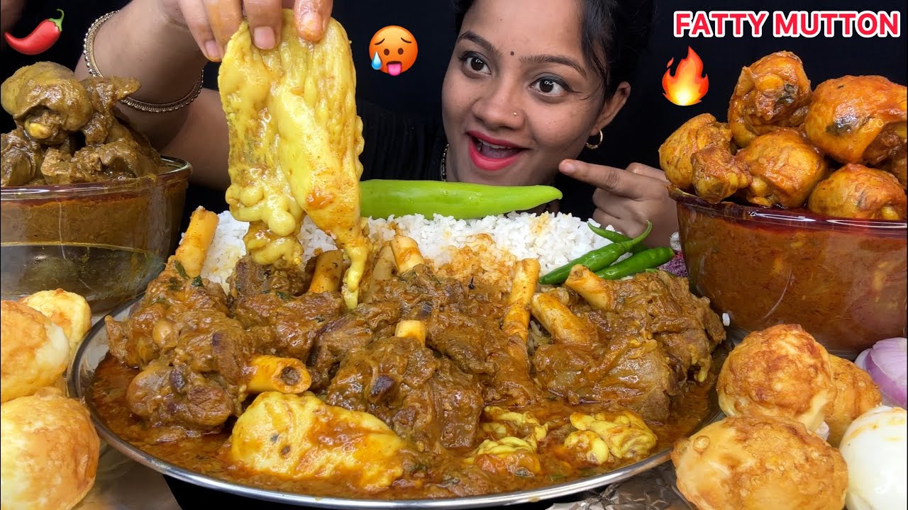 Mutton Fat Curry, Spicy Chicken Curry, Liver Masala Challenge, Masala Egg Challenge, Eating Videos 🔥