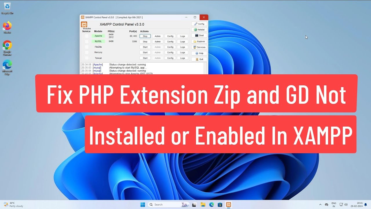 Fix PHP Extension ZIP and GD Not Installed or Enabled In XAMPP