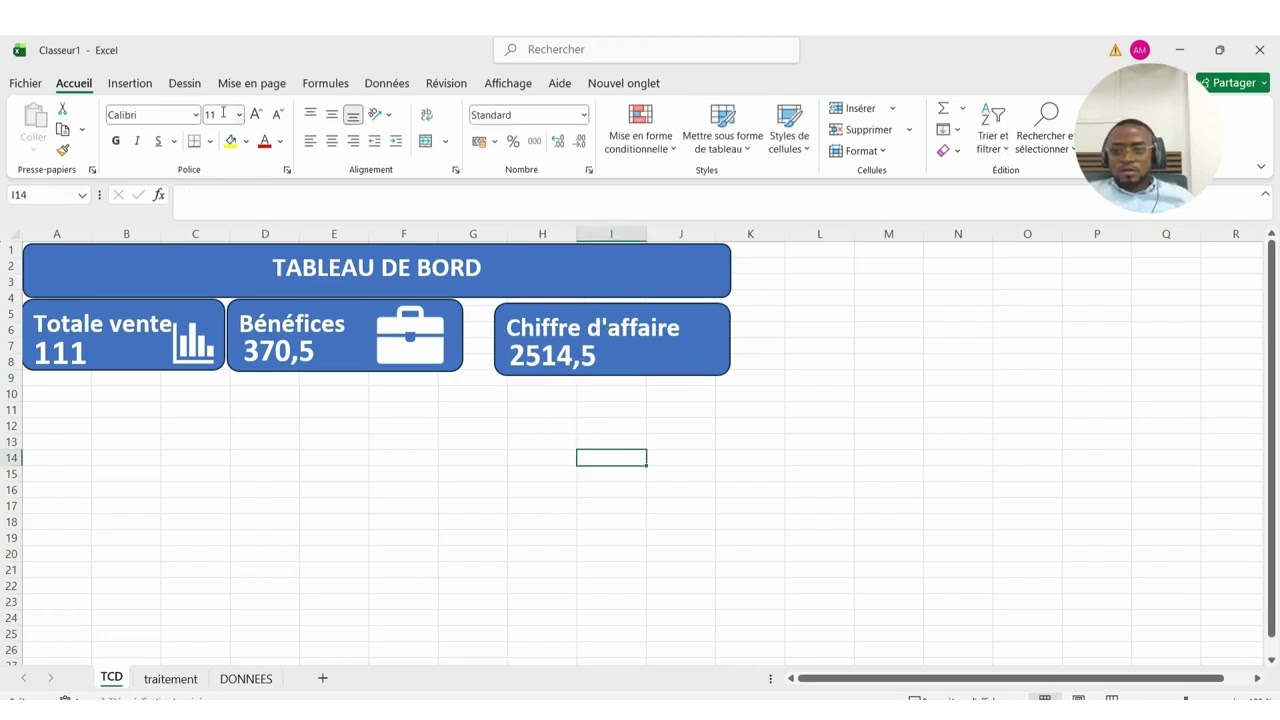 Tableau de bord interactif