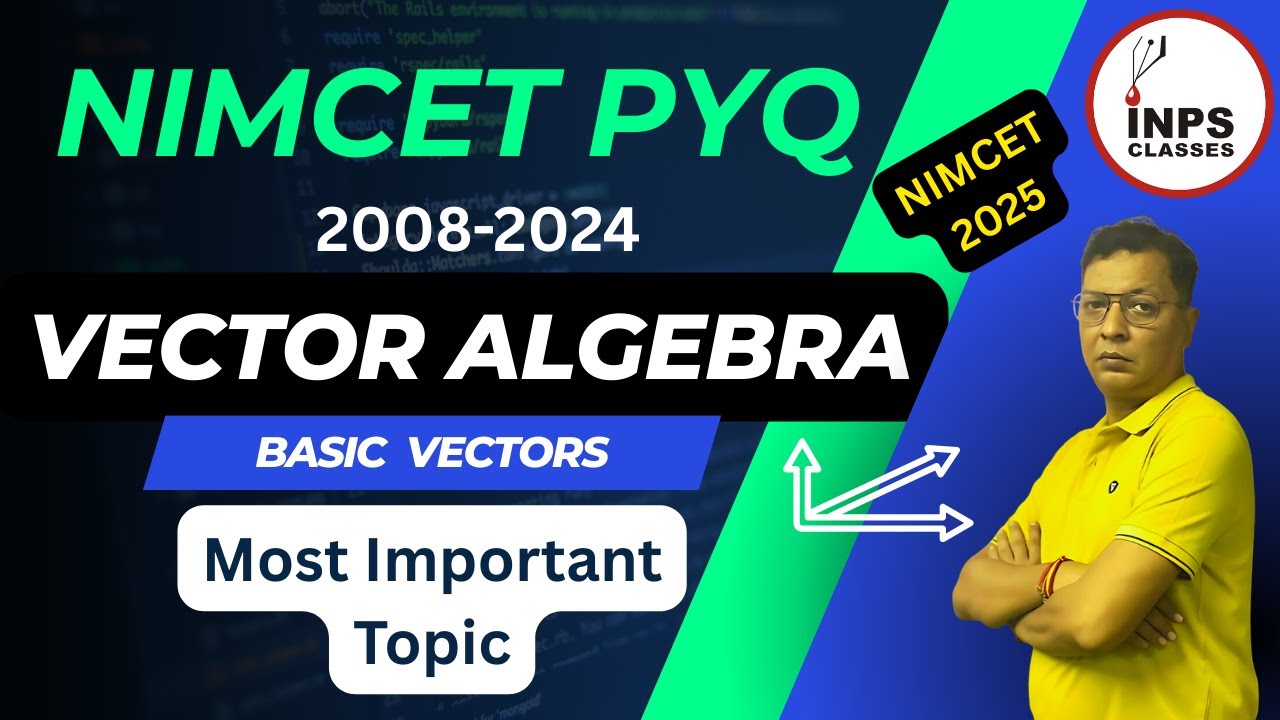 📘 NIMCET 2008–2024 Vectors PYQs | Complete Solutions🎯 By Nitin Agrawal | INPS Classes