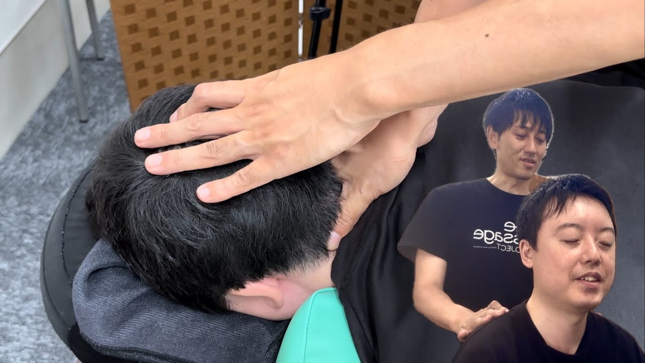 Массаж шиацу для плеч и рефлексотерапия, когда он слишком устал!