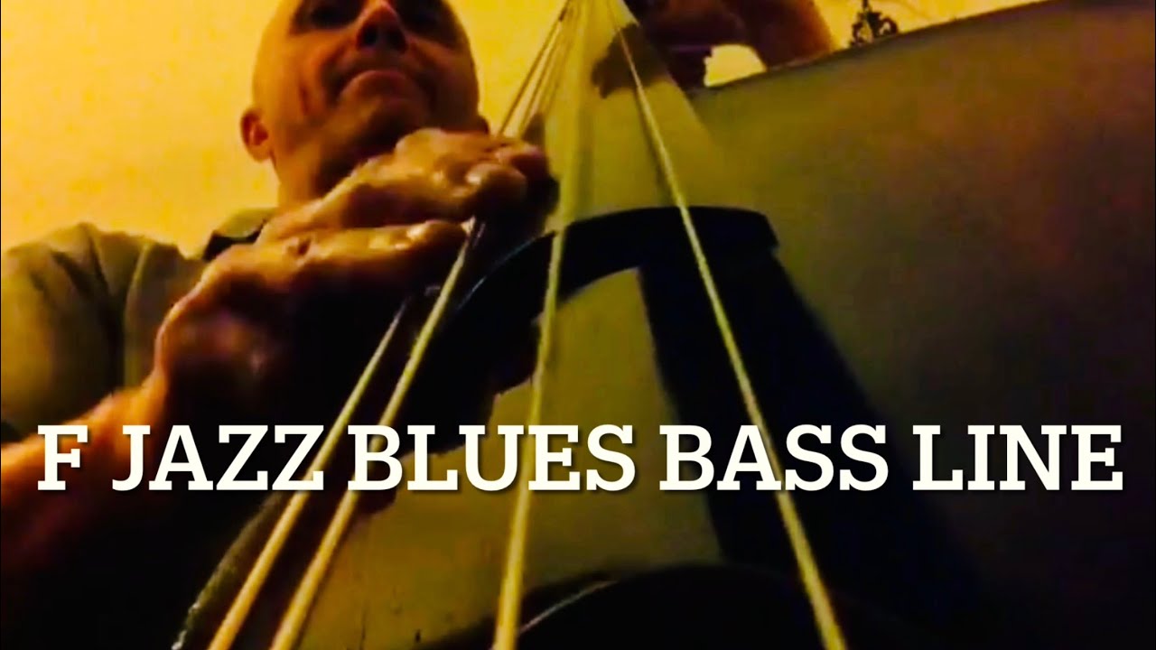 F Jazz Blues Bass Line play Along accompaniment backing track med Swing