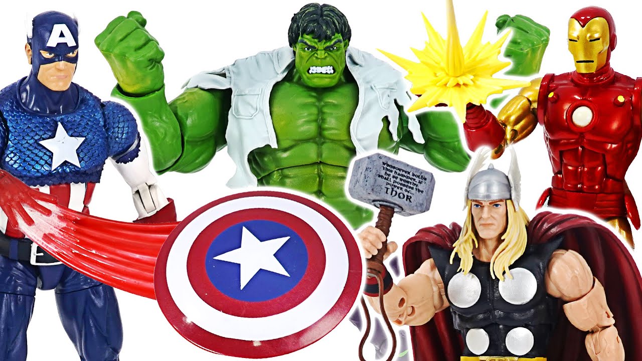 Marvel Avengers Comics version Hulk, Iron Man, Thor, Captain America! Go! | DuDuPopTOY