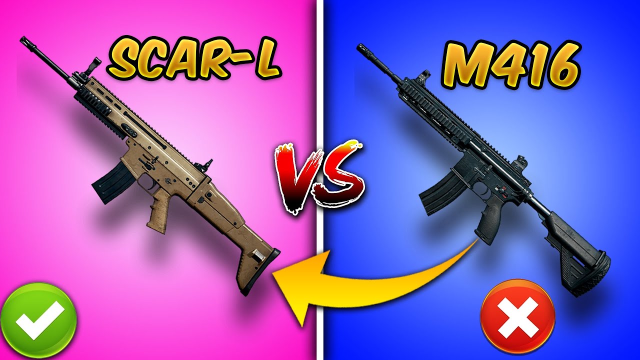 Scar-L vs M416 (PUBG MOBILE) Which one is better? Weapon Comparison Guide/Tutorial