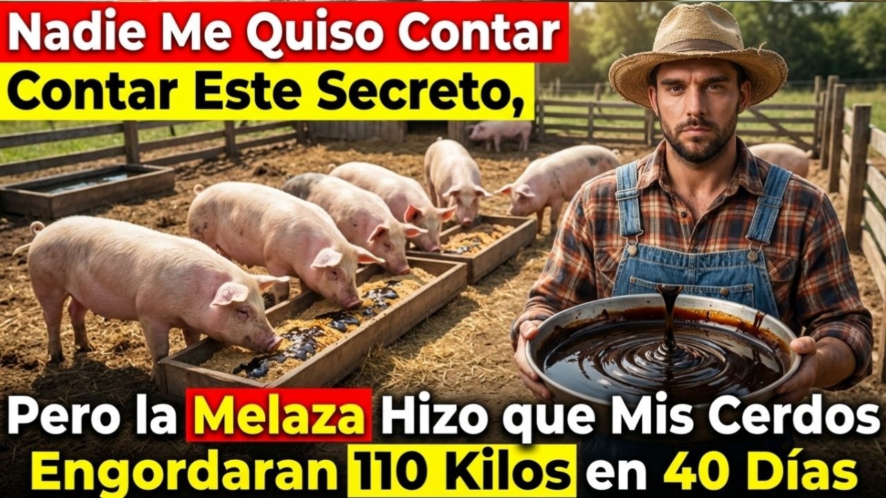 Nadie Me Quiso Contar Este Secreto, Pero la Melaza Hizo que Mis Cerdos Engordan 110 kilos en 40 dias