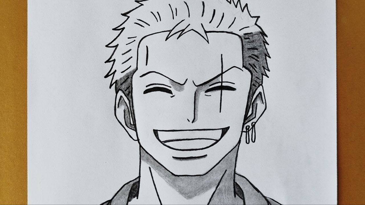 How to Draw Roronoa Zoro Easily | One Piece Drawing Step by Step | Easy Anime Pencil Drawing