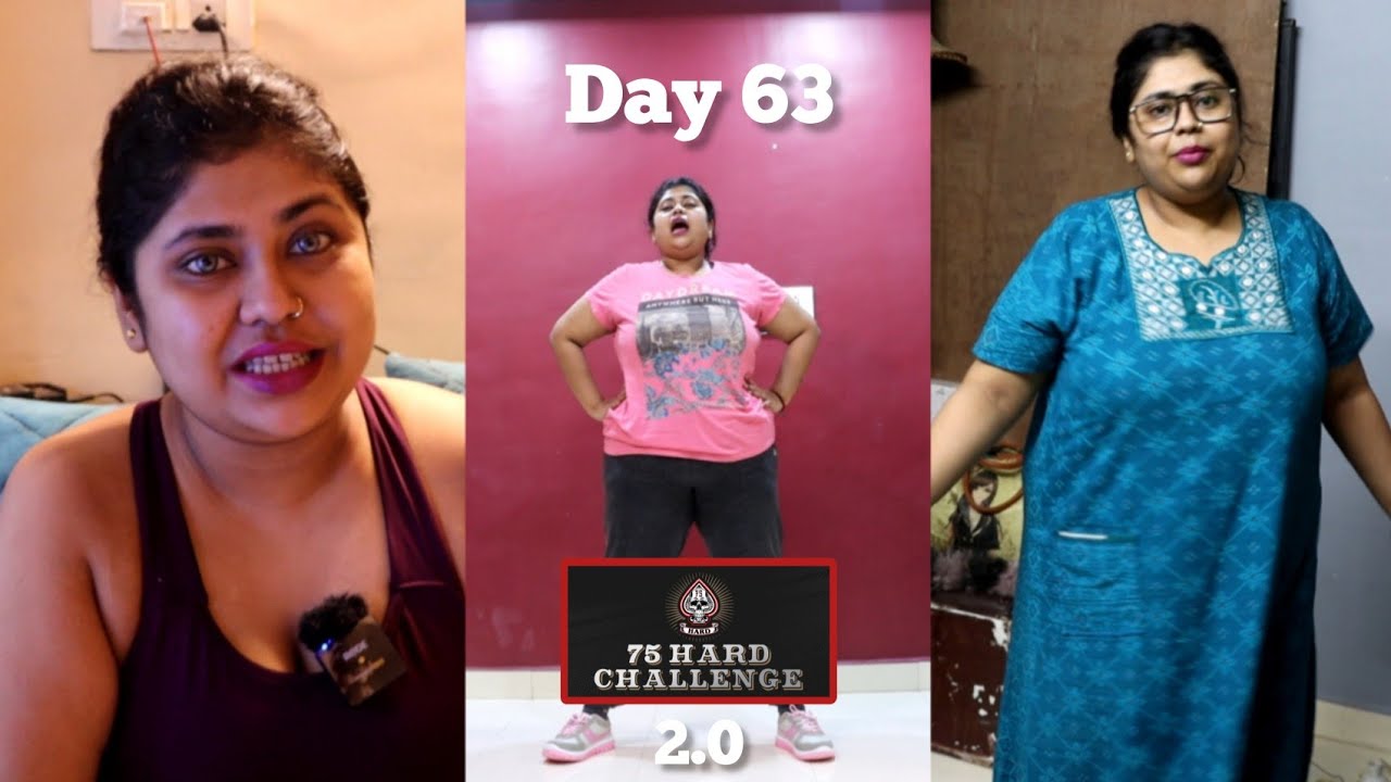Day 63 of #75hardchallenge 2.0🔥 #rohinibg #teddians #plussize #weightloss #journey