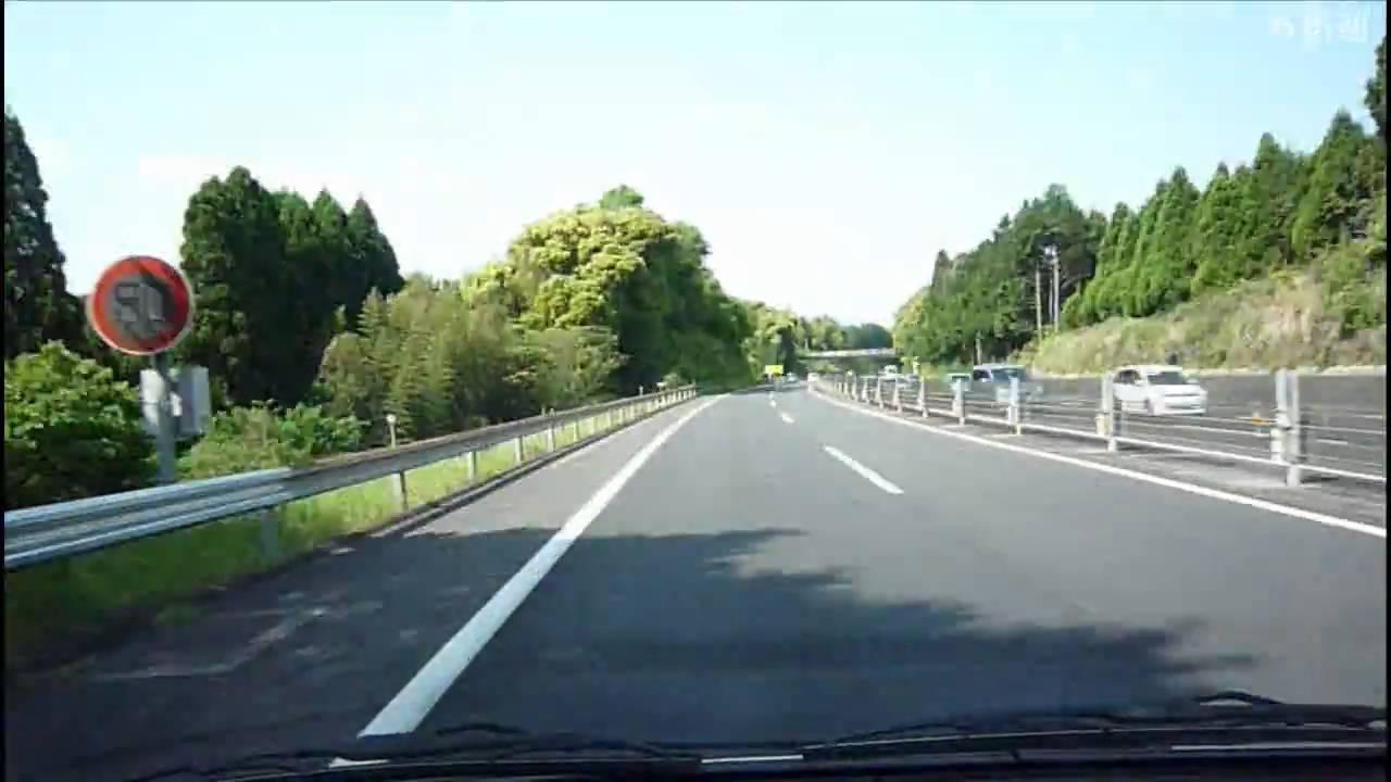 [HD] 九州道下り 山江ＳＡ～桜島ＳＡ（６倍速） Kyusyu Expressway