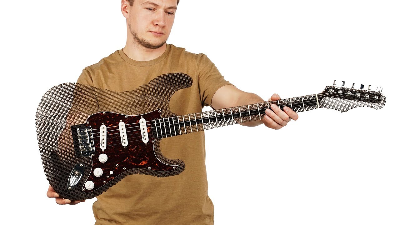 Handmade Stratocaster Guitar Out of Cardboard