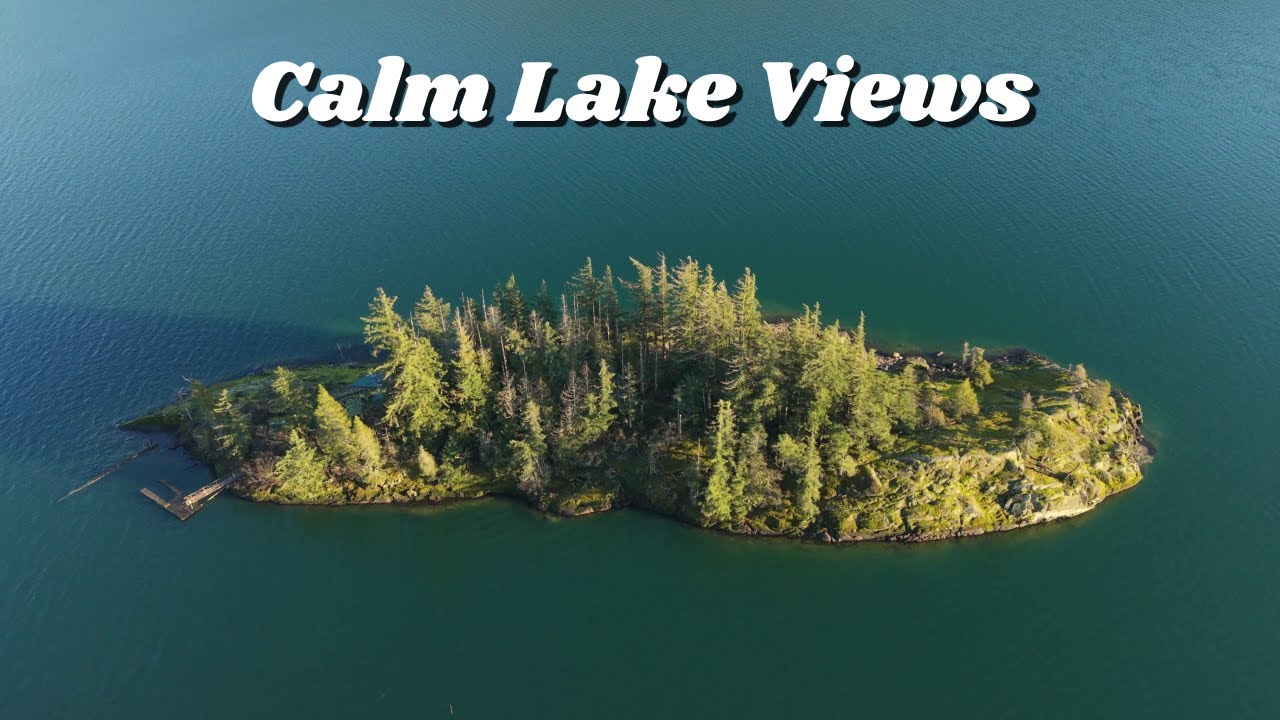 Harrison Lake from Above | Calm Aerial Views for Relaxation