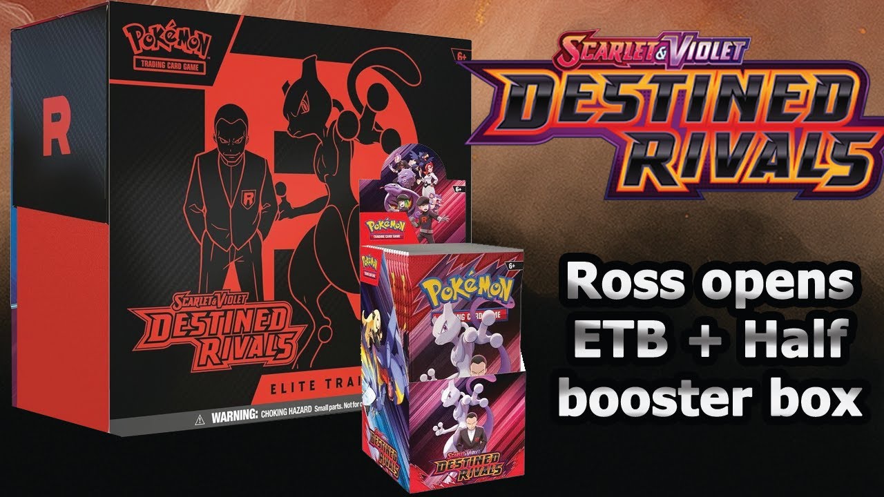 Pokémon Destined Rivals HUGE Opening – ETB & Half Booster Box with Ross!