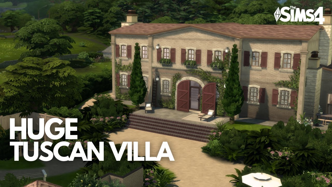 Huge Tuscan Villa - Sims 4 speedbuild in stop motion - CC List