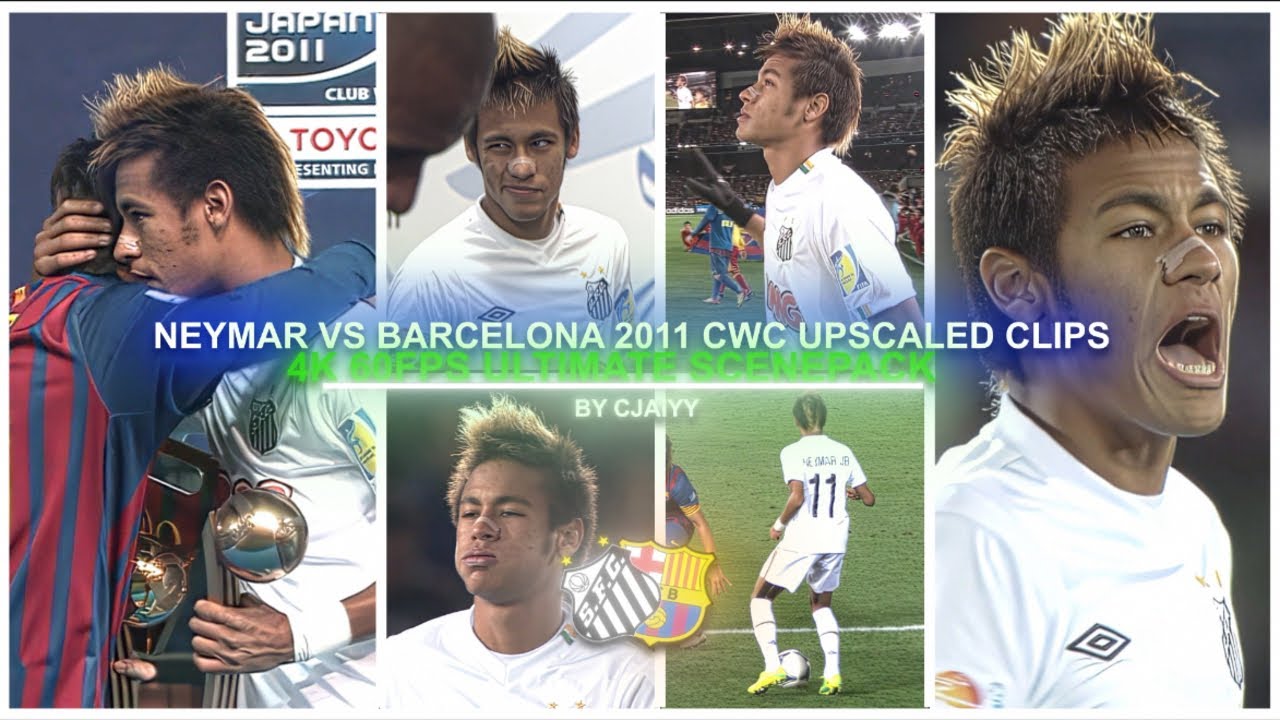 Neymar JR vs Barcelona CWC Finals 2011 ● 4K60FPS SCENEPACK / ● ( ADDED TOPAZ NO AE CC) FOR EDITING