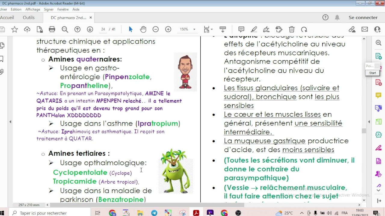 Pharmacologie : Les ParaSympatholytiques