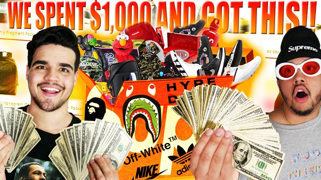WE SPENT $1,000 ON HYPEDROP AND GOT THIS!!! UNBOXING ONLINE HYPEBEAST MYSTERY BOXES!!