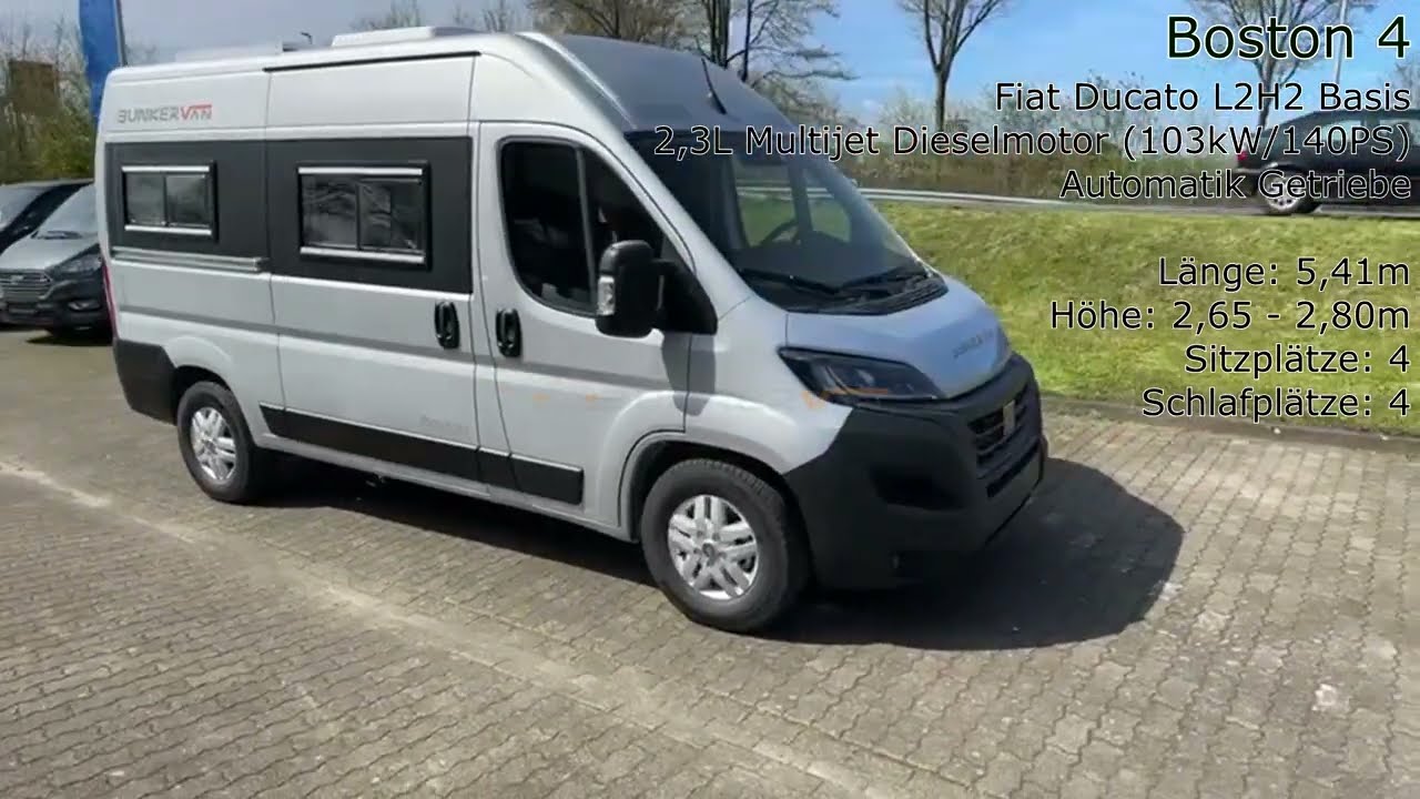 Bunkervan Boston 4 Fiat Ducato L2H2 Automatik Campervan