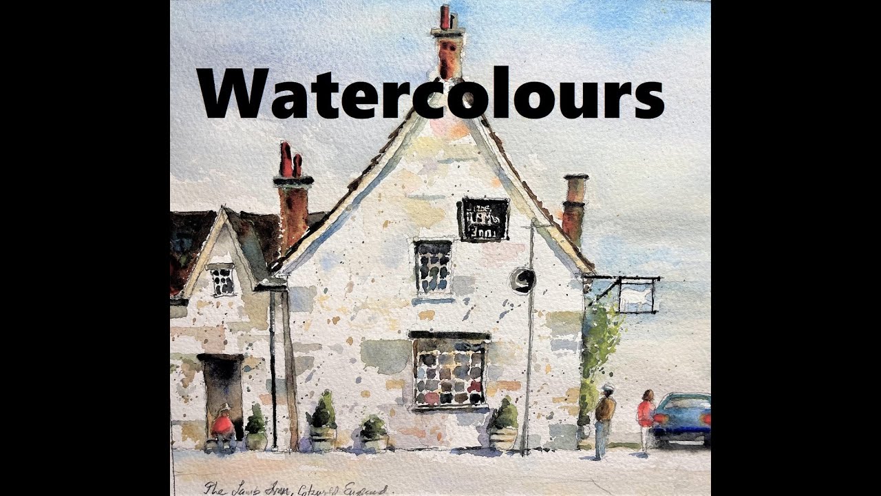 Chris Petri Paints The Lamb Inn Burford England in Watercolour