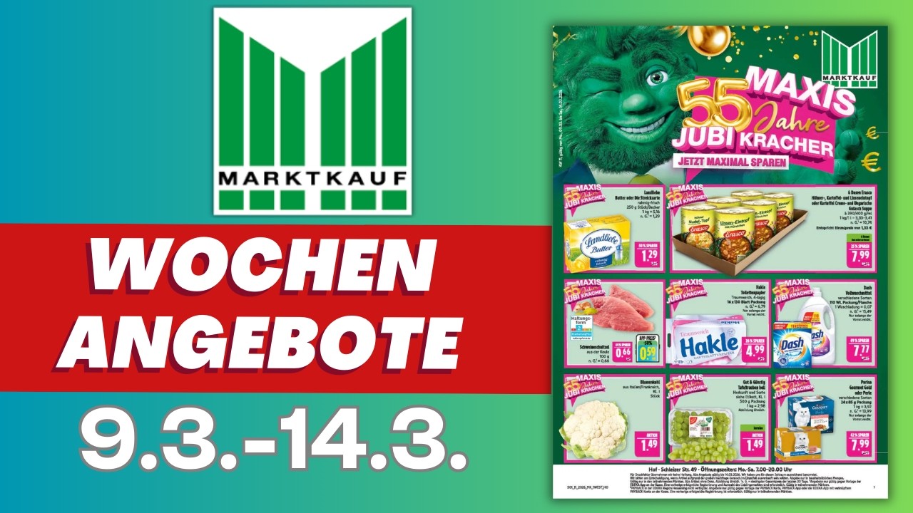 Marktkauf  diese Woche! -70% & Hammerpreise ab Montag (9.3.2026) #Marktkauf #prospekt
