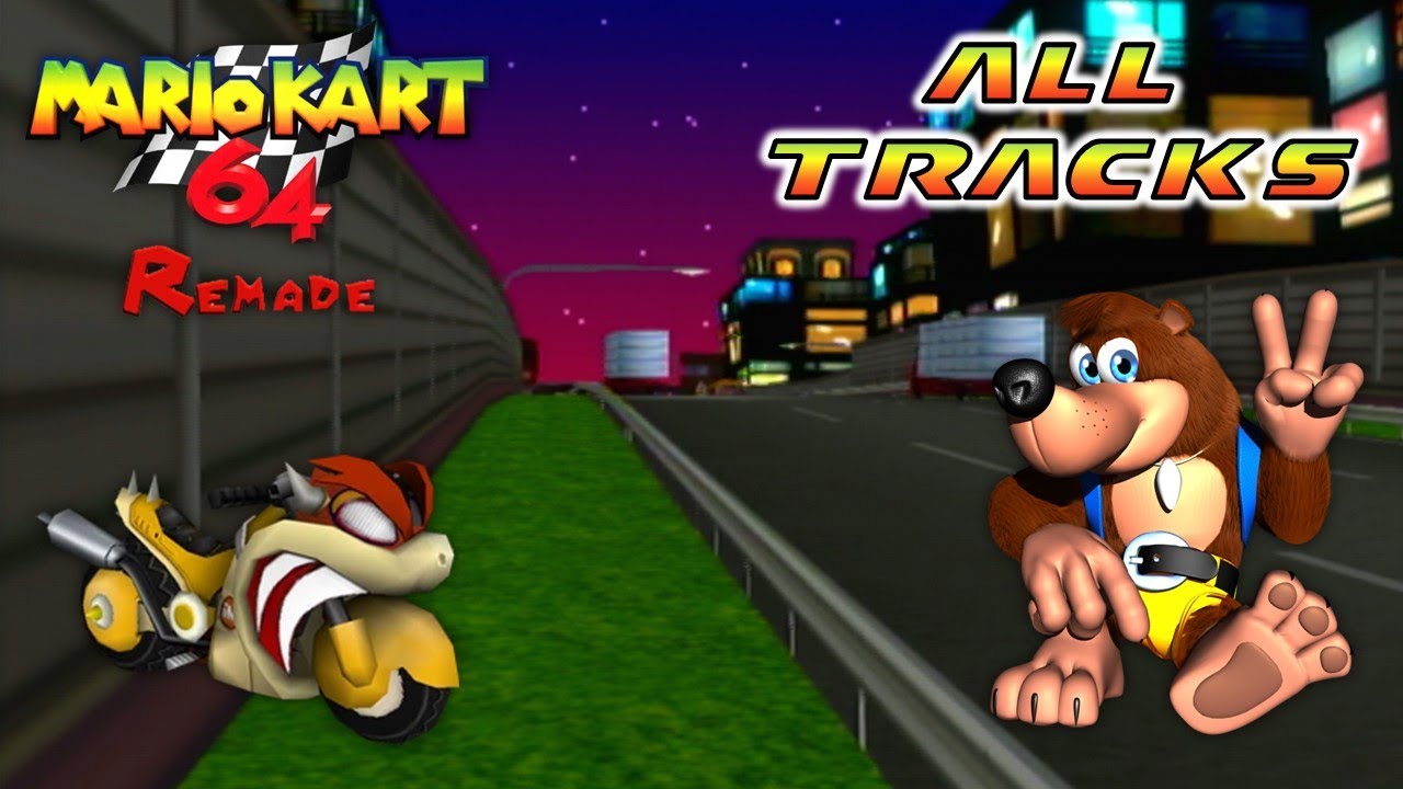 Mario Kart 64 Remade - Versus Mode - All Tracks 150cc