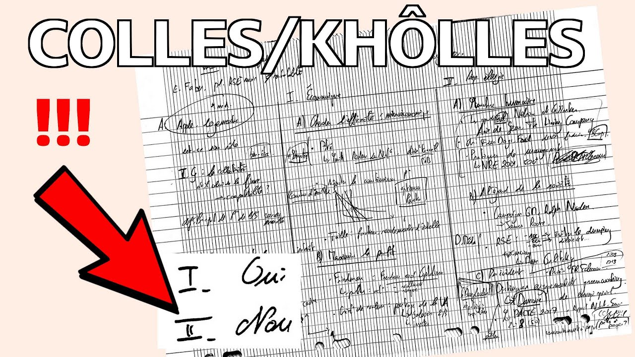A SAVOIR - L'essentiel pour les colles d'ESH/Géopo en prépa (+ EXEMPLE de mon brouillon)