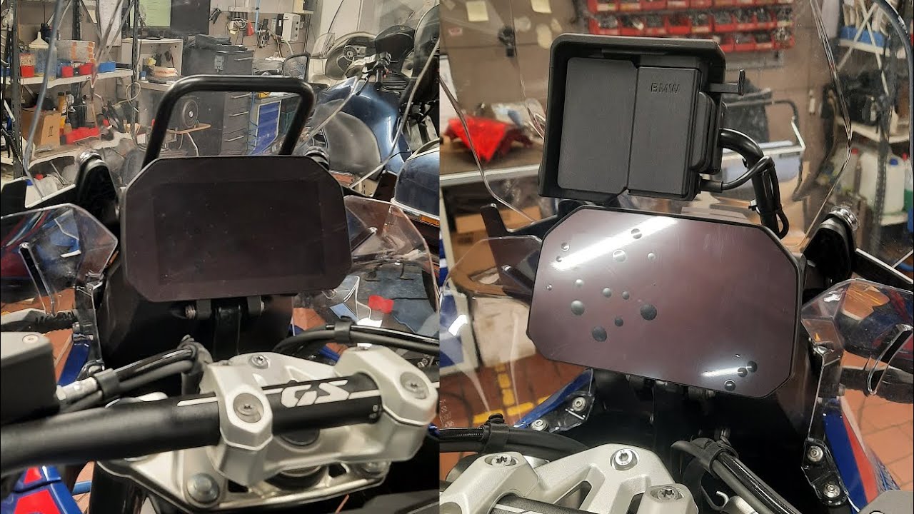 BMW R 1300 GS  Removing the navigation holder