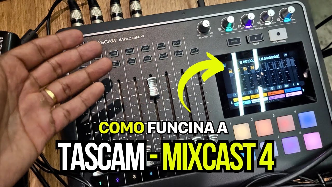 COMO FUNCIONA - TASCAM MIXCAST 4 ! (PASSO A PASSO).