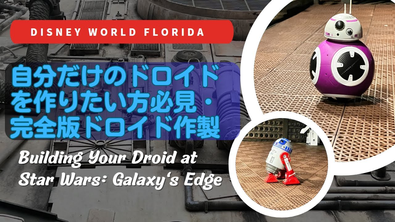 【ディズニーワールド・フロリダ③】フロリダのドロイドデポでオリジナルのドロイドを作製する方法・完全版/Building your Droid at Star Wars: Galaxy's Edge