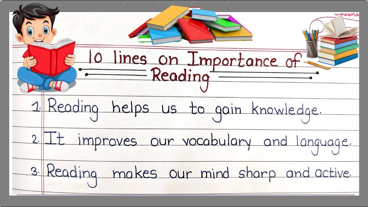 10 Lines on Importance of Reading Books in English | Essay Writing on Importance of Reading Books