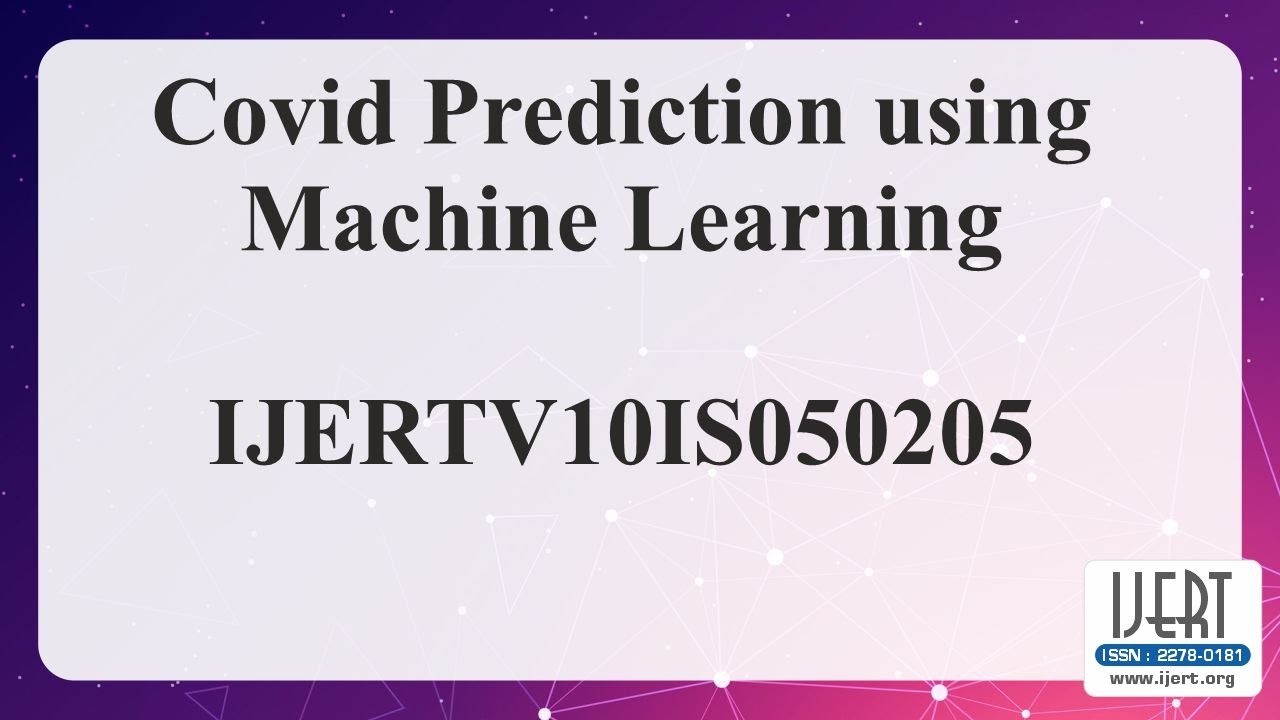Covid Prediction using Machine Learning