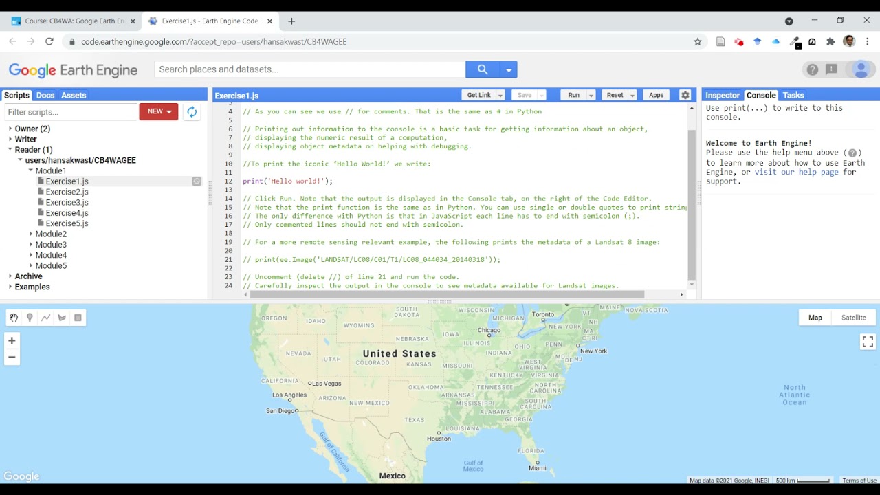 [GISOCW-GEE] Access External Repository
