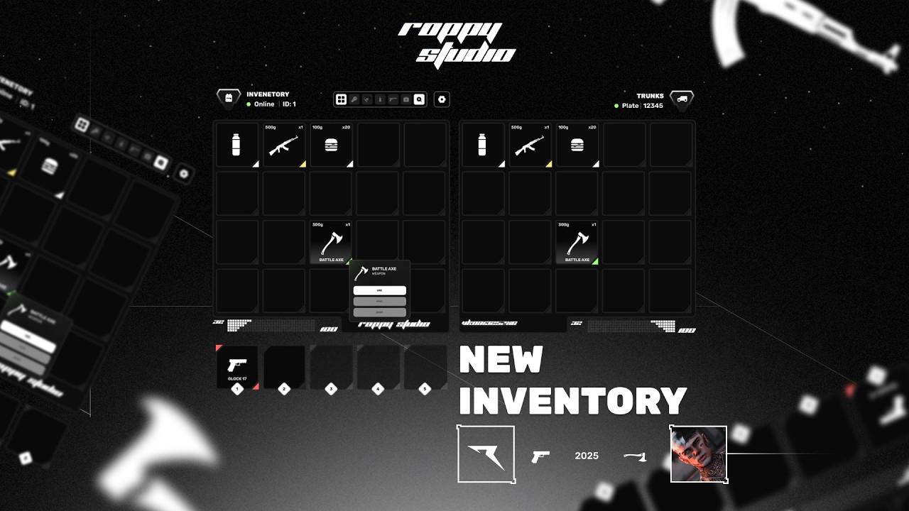 Fivem | Ui Custom | Ox Inventory v2 - Roppy Studio