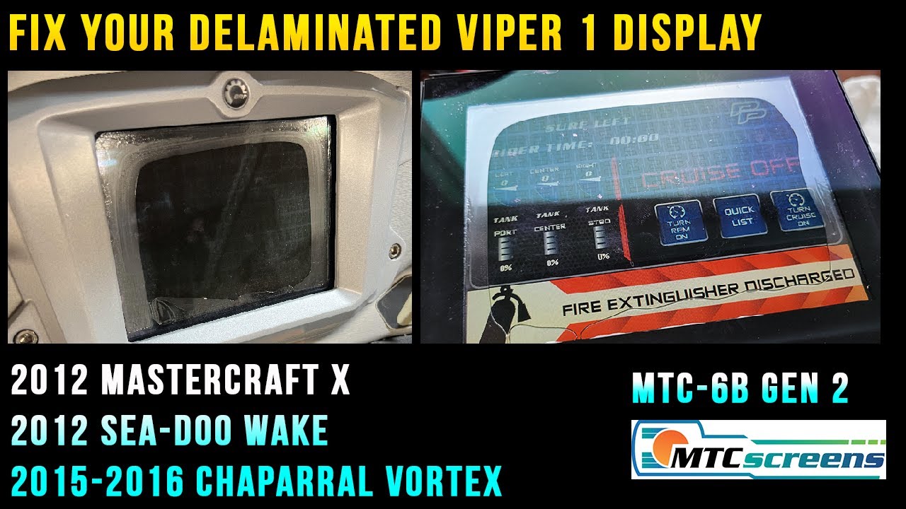 How to DIY Fix 2012 Mastercraft X, Sea-Doo Wake, Chaparral Vortex Delaminated Viper 1 Black Display