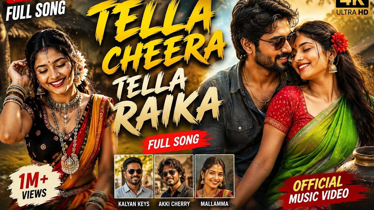 🔥 TELLA CHEERA TELLA RAIKA FULL SONG | Kalyan Keys | Akki Cherry | Mallamma | Latest Telugu Folk 