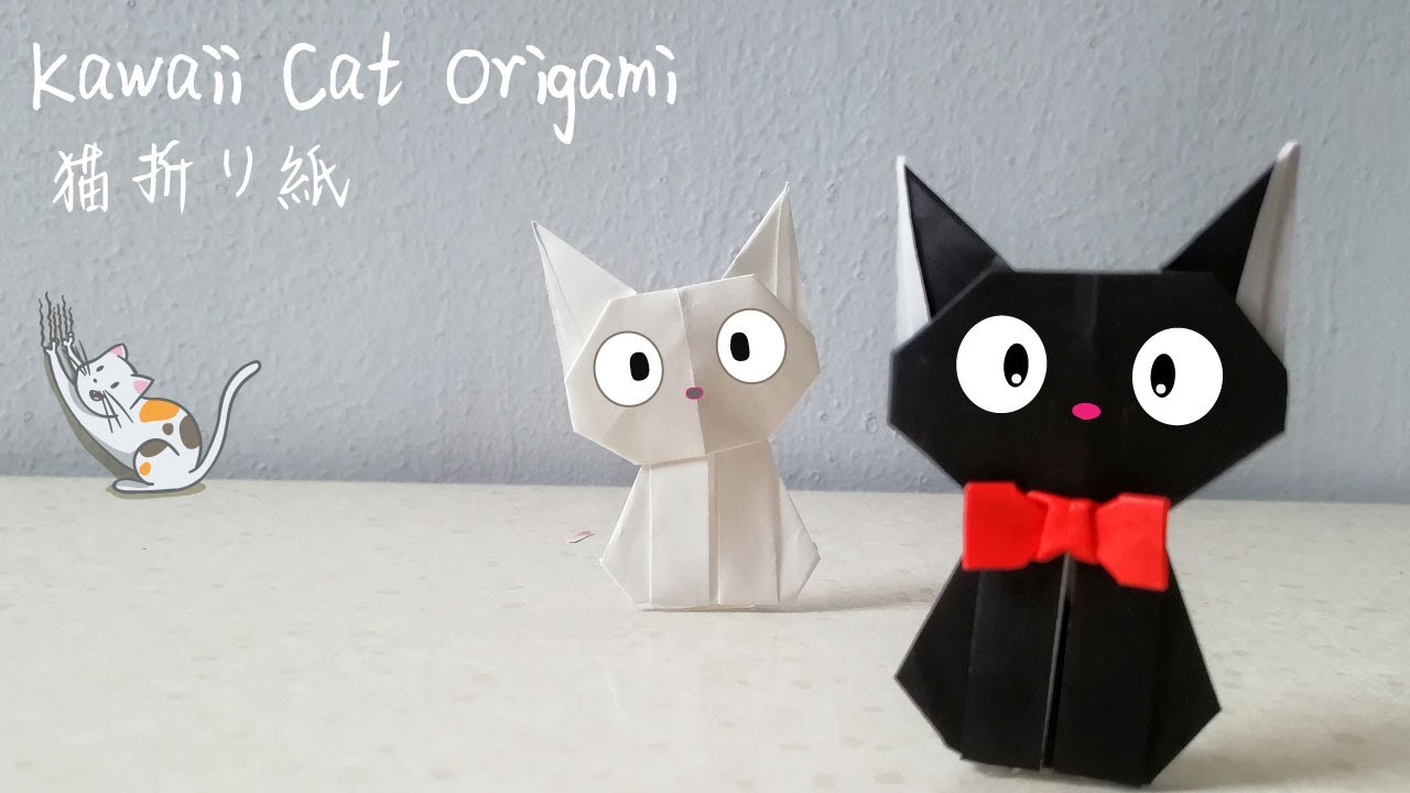 可愛い猫折り紙 | Cute Origami Cat with Relaxing Music | Ghibli Studio Kiki