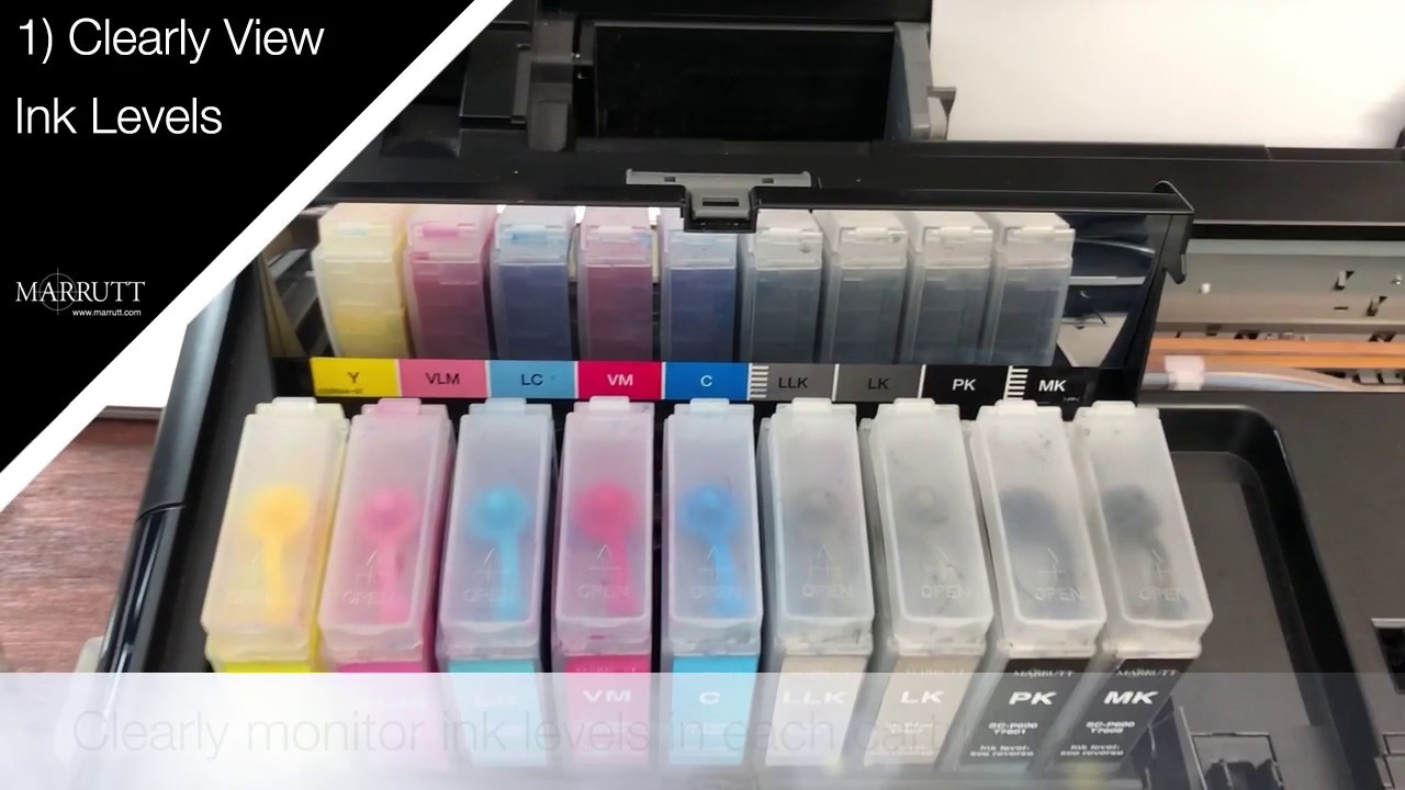 Marrutt Visual Ink Level Refill Cartridges for Epson SureColor SC-P600