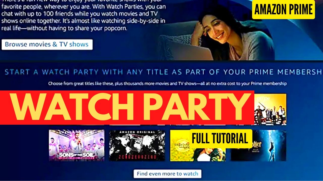 Amazon prime WATCH PARTY FEATURE | iPhone, iPad, Android AND PC