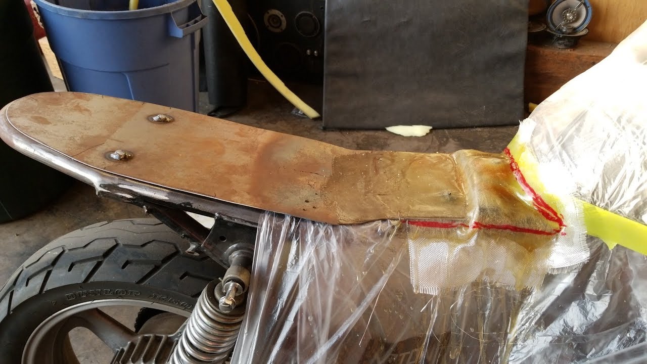 Como Moldear Con Fibra De Vidrio Parte de Asiento de Moto .