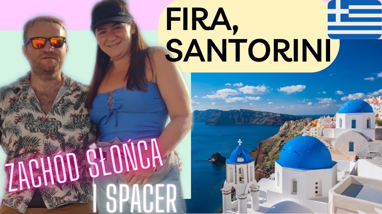 🇬🇷Wspaniałe miasteczko Fira na Santorini nad Morzem Egejskim
