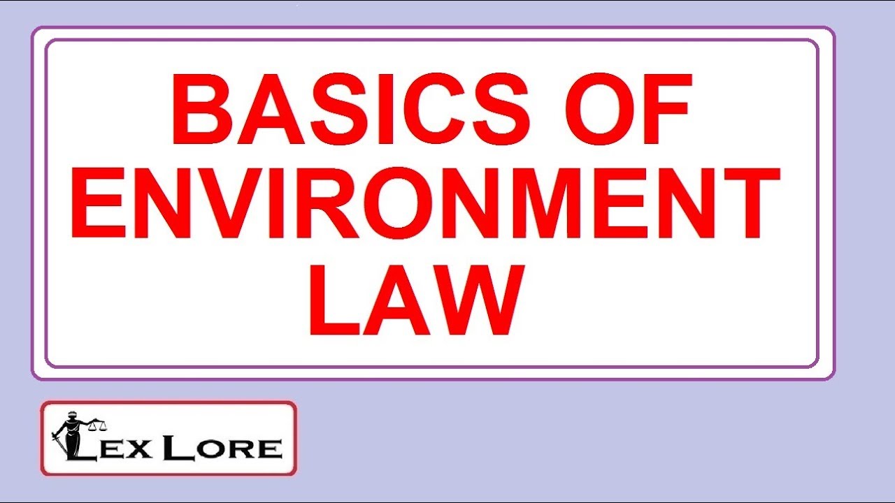 Basics of Environmental Law ; Principles under Environment Law